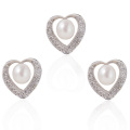 Silver Pearl Jewelry Set, Pearl Wedding Jewelry